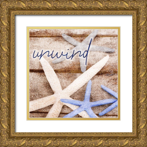 Starfish 1 Gold Ornate Wood Framed Art Print with Double Matting by Kimberly, Allen
