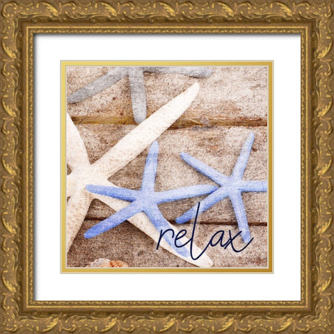 Starfish 2 Gold Ornate Wood Framed Art Print with Double Matting by Kimberly, Allen