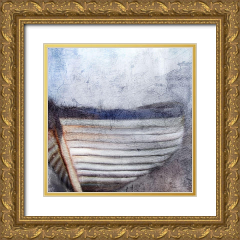 Beached Gold Ornate Wood Framed Art Print with Double Matting by Kimberly, Allen