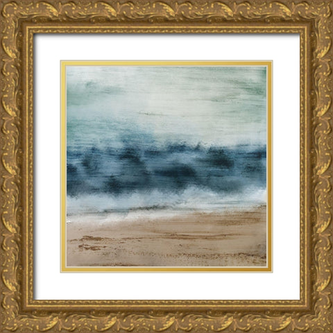 At the Sea Gold Ornate Wood Framed Art Print with Double Matting by Kimberly, Allen