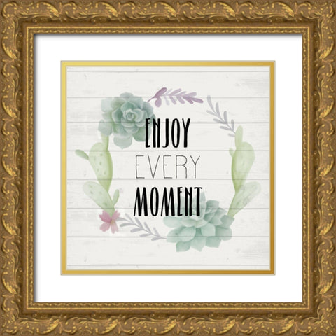 Simple Life B Gold Ornate Wood Framed Art Print with Double Matting by Kimberly, Allen