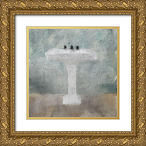 Vintage Tub 2 Gold Ornate Wood Framed Art Print with Double Matting by Kimberly, Allen