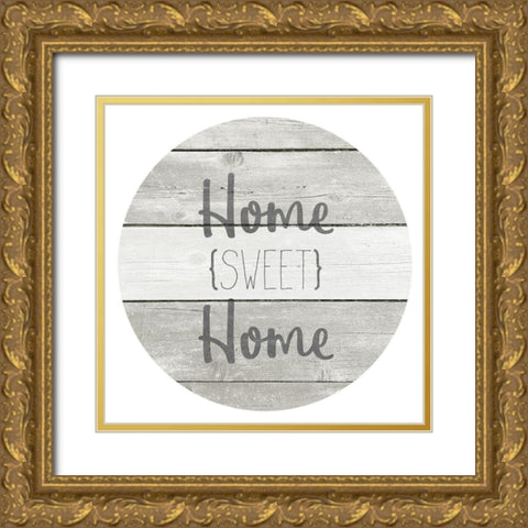 Home Sweet Home Gold Ornate Wood Framed Art Print with Double Matting by Kimberly, Allen