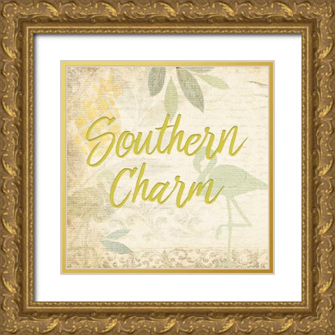 Southern Charm 4 Gold Ornate Wood Framed Art Print with Double Matting by Allen, Kimberly