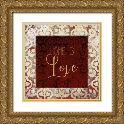 Love and Home 6 Gold Ornate Wood Framed Art Print with Double Matting by Kimberly, Allen