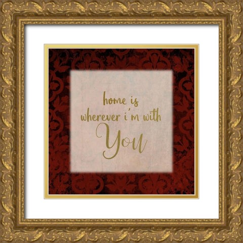 Love and Home 3 Gold Ornate Wood Framed Art Print with Double Matting by Kimberly, Allen