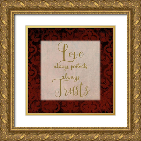 Love and Home 4 Gold Ornate Wood Framed Art Print with Double Matting by Kimberly, Allen