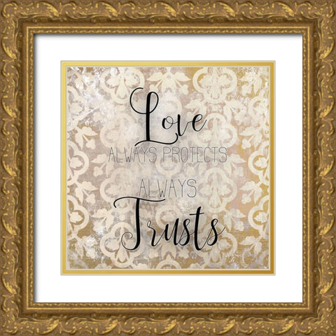 My Heart 6 Gold Ornate Wood Framed Art Print with Double Matting by Kimberly, Allen