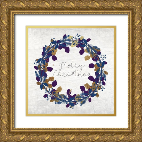 Christmas Luxe 8 Gold Ornate Wood Framed Art Print with Double Matting by Kimberly, Allen