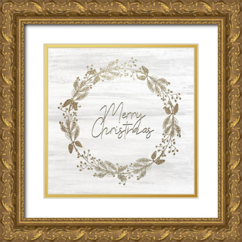 Christmas Romance 6 Gold Ornate Wood Framed Art Print with Double Matting by Kimberly, Allen