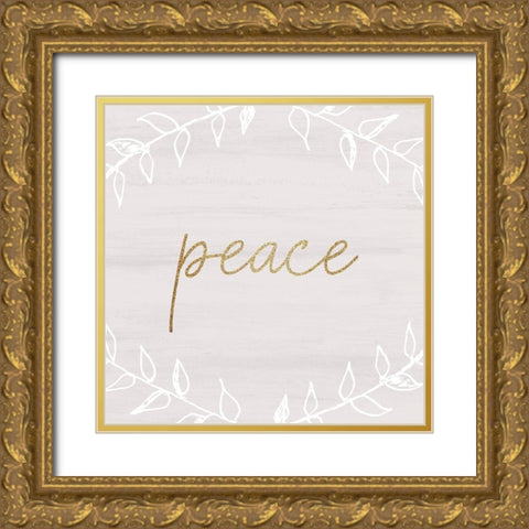 Christmas Romance 13 Gold Ornate Wood Framed Art Print with Double Matting by Kimberly, Allen