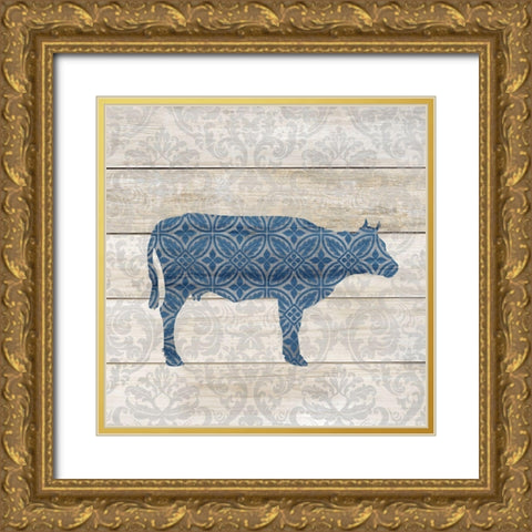 Farm Blues 1 Gold Ornate Wood Framed Art Print with Double Matting by Kimberly, Allen