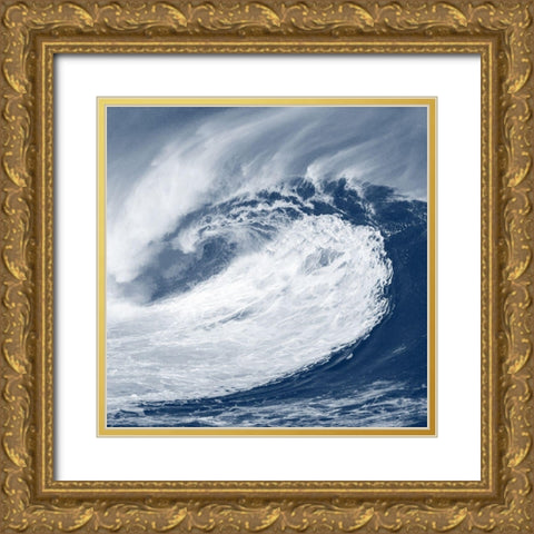 Against The Waves 1 Gold Ornate Wood Framed Art Print with Double Matting by Kimberly, Allen
