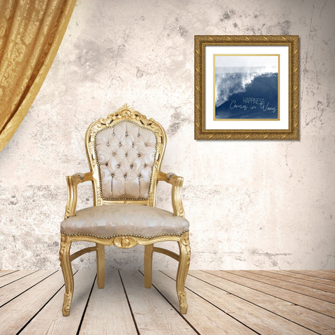 Against The Waves 2 Gold Ornate Wood Framed Art Print with Double Matting by Kimberly, Allen