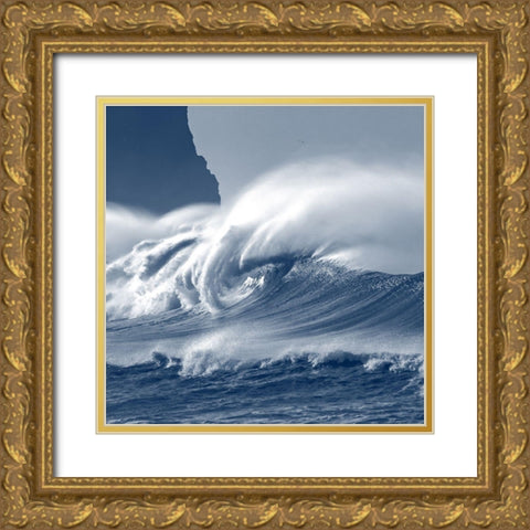 Against The Waves 3 Gold Ornate Wood Framed Art Print with Double Matting by Kimberly, Allen