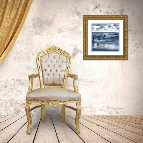 Against The Waves Gold Ornate Wood Framed Art Print with Double Matting by Kimberly, Allen