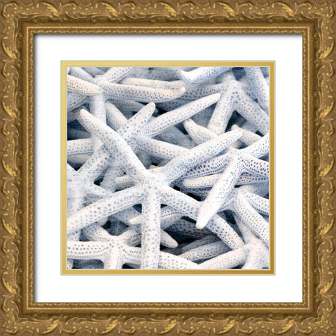 Starfish Beach 3 V3 Gold Ornate Wood Framed Art Print with Double Matting by Allen, Kimberly