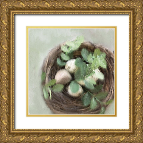 Our Nest 3 Gold Ornate Wood Framed Art Print with Double Matting by Kimberly, Allen
