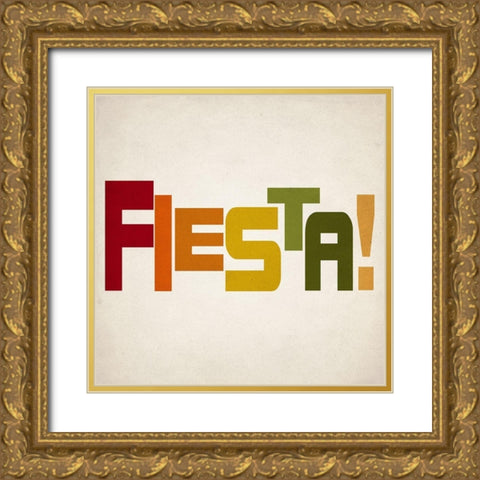 Fiesta 2 Gold Ornate Wood Framed Art Print with Double Matting by Kimberly, Allen