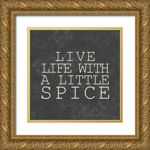 A Little Spice Gold Ornate Wood Framed Art Print with Double Matting by Kimberly, Allen
