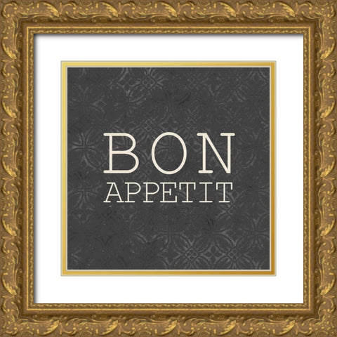 Bon Appetit Gold Ornate Wood Framed Art Print with Double Matting by Kimberly, Allen
