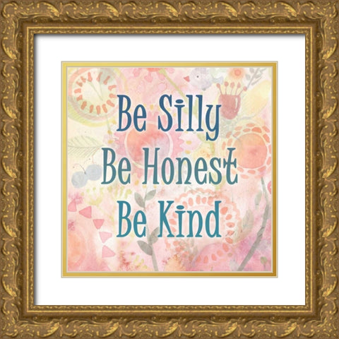 Be Silly Gold Ornate Wood Framed Art Print with Double Matting by Allen, Kimberly