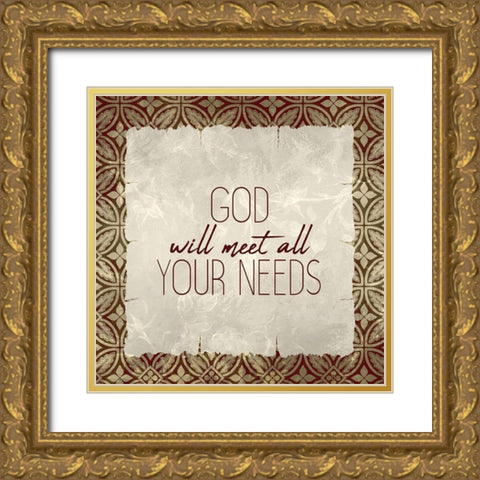 Trust God 1 Gold Ornate Wood Framed Art Print with Double Matting by Kimberly, Allen