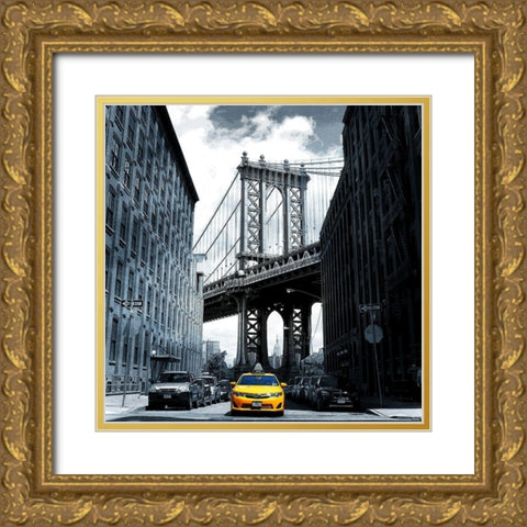 NY Bound 1 Gold Ornate Wood Framed Art Print with Double Matting by Kimberly, Allen
