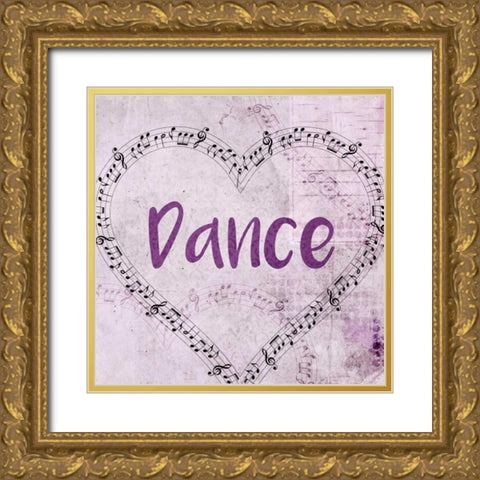 Music Dance Gold Ornate Wood Framed Art Print with Double Matting by Allen, Kimberly