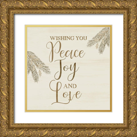 Wishing You Gold Ornate Wood Framed Art Print with Double Matting by Kimberly, Allen
