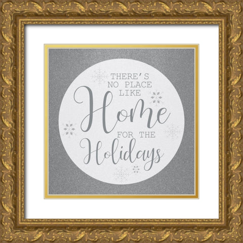 Home for the Holidays Gold Ornate Wood Framed Art Print with Double Matting by Kimberly, Allen