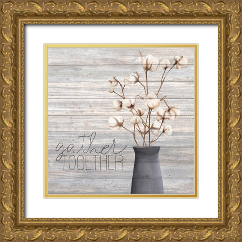 Cotton Home 2 Gold Ornate Wood Framed Art Print with Double Matting by Kimberly, Allen