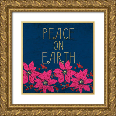 Peace on Earth Gold Ornate Wood Framed Art Print with Double Matting by Kimberly, Allen
