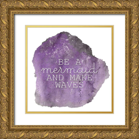 Lets Be Mermaids 3 Gold Ornate Wood Framed Art Print with Double Matting by Kimberly, Allen
