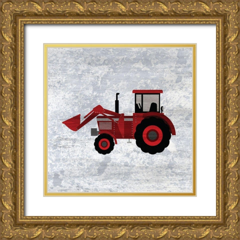 Red 3 Gold Ornate Wood Framed Art Print with Double Matting by Kimberly, Allen