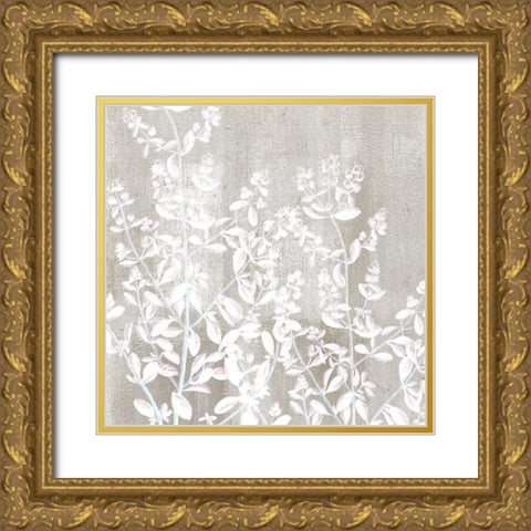 Neutral Botanical Square 1 Gold Ornate Wood Framed Art Print with Double Matting by Kimberly, Allen