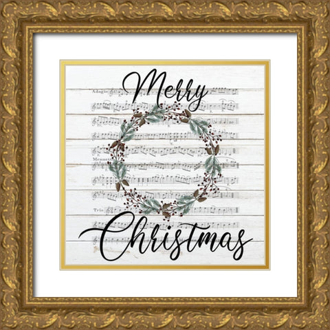 Merry Merry Merry 2 Gold Ornate Wood Framed Art Print with Double Matting by Kimberly, Allen