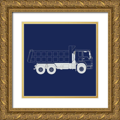 Trucks Trucks 3 Gold Ornate Wood Framed Art Print with Double Matting by Kimberly, Allen