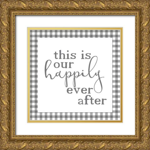 Homebody 13 Gold Ornate Wood Framed Art Print with Double Matting by Kimberly, Allen