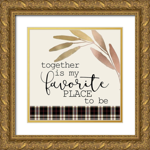 Colors of Fall 9 Gold Ornate Wood Framed Art Print with Double Matting by Kimberly, Allen