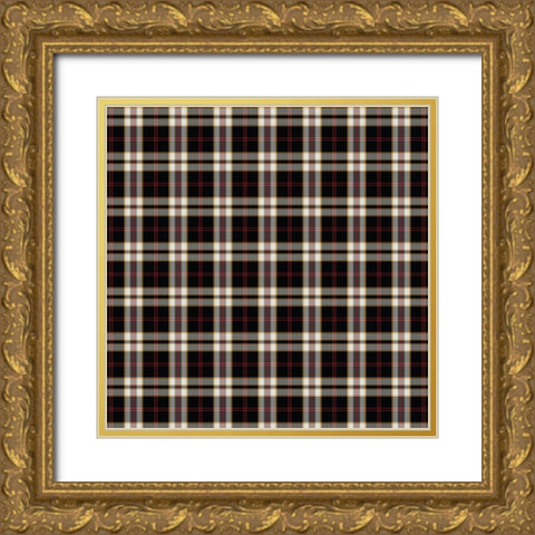 Colors of Fall Pattern Gold Ornate Wood Framed Art Print with Double Matting by Kimberly, Allen
