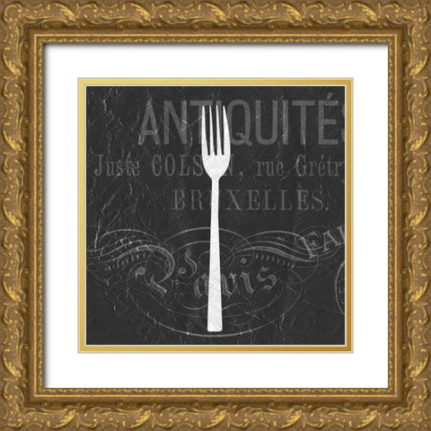 Utensils 1 Gold Ornate Wood Framed Art Print with Double Matting by Kimberly, Allen