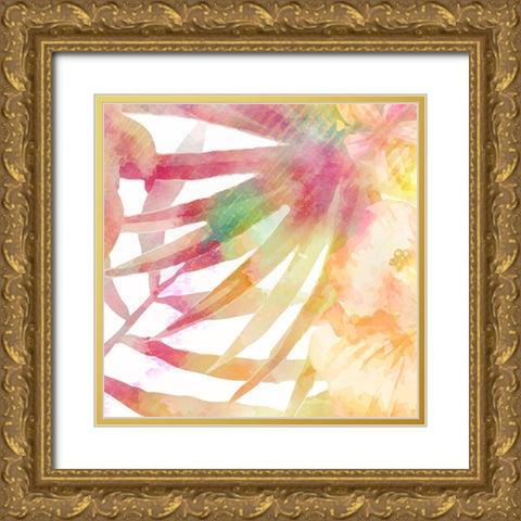 Tropical State 3 Gold Ornate Wood Framed Art Print with Double Matting by Kimberly, Allen