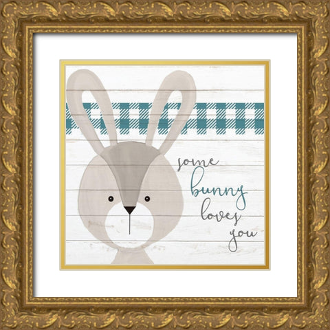 Some Bunny Gold Ornate Wood Framed Art Print with Double Matting by Kimberly, Allen