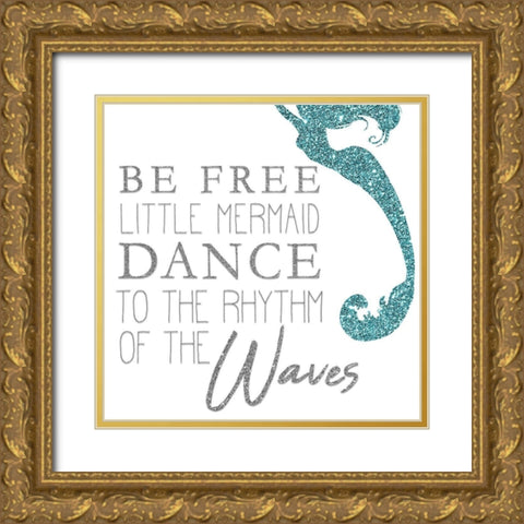 Mermaid Dreams 2 Silver Gold Ornate Wood Framed Art Print with Double Matting by Kimberly, Allen