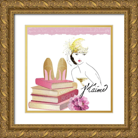 Paris Scents 7 Gold Ornate Wood Framed Art Print with Double Matting by Kimberly, Allen