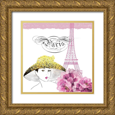 Paris Scents 9 Gold Ornate Wood Framed Art Print with Double Matting by Kimberly, Allen