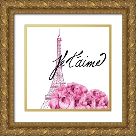 Perfume Floral 2 Gold Ornate Wood Framed Art Print with Double Matting by Kimberly, Allen