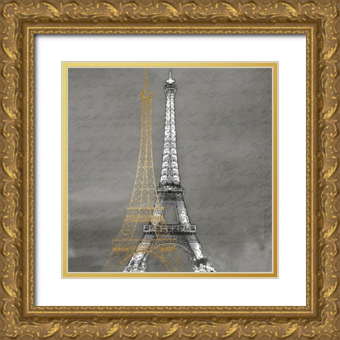 Mon Amour 1 Gold Ornate Wood Framed Art Print with Double Matting by Kimberly, Allen