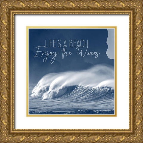 Against the Waves 4 Gold Ornate Wood Framed Art Print with Double Matting by Kimberly, Allen